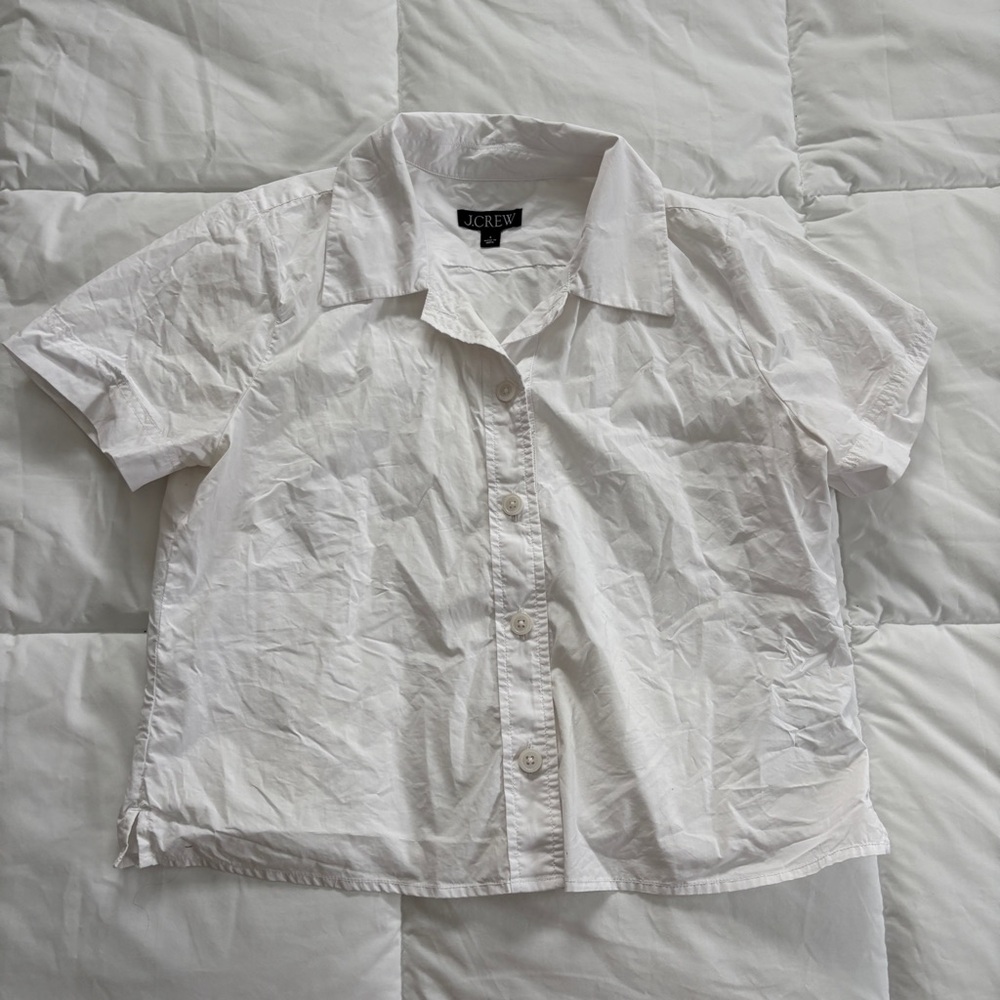J. Crew Cropped Button Down Size 6 - image 1